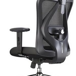 SIHOO M18 Ergonomic Office Chair, High Back Mesh Desk Chair with Adjustable Headrest & Lumbar Support, 330lbs Capacity Computer Chair with 2D Armrests & Wide Cushion, Tilt Lock, for Home Office-Black