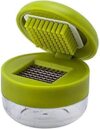 Joie Garlic Press and Chopper with Storage Container, Stainless Steel Blades, Green
