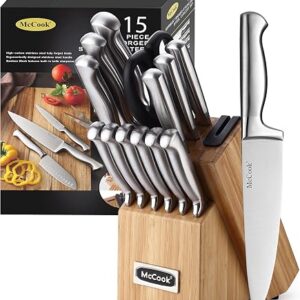 McCook MC19 15-Piece Self-Sharpening Knife Set Review — Best Easy-Care Pick