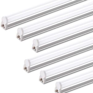 Barrina LED shop light fixtures linked together across a garage ceiling