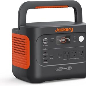 Jackery Explorer 1000 v2 portable power station with 1070Wh LiFePO4 battery and AC outlets