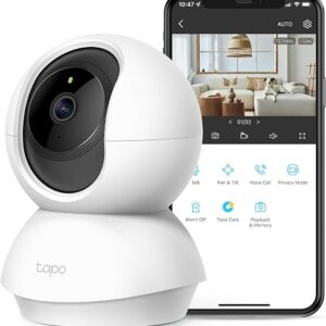 Tapo security camera C210 2K pan and tilt indoor camera with night vision