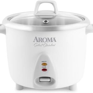 Aroma stainless rice cooker ARC-757SG with uncoated stainless steel inner pot and lid