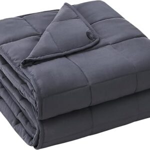 yescool weighted blanket 20 lb queen size in grey with glass bead fill