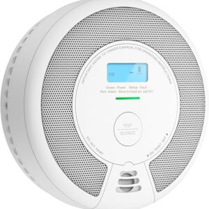 X-Sense SC07 combination smoke and carbon monoxide alarm mounted on a white ceiling