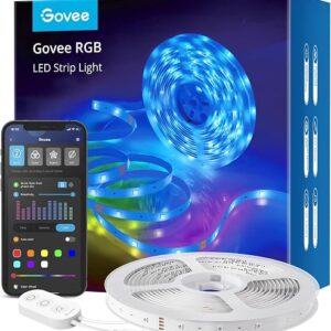 Govee LED strip lights 16.4 ft smart RGB kit with Wi-Fi controller and power supply