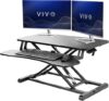 VIVO standing desk converter DESK-V000K pneumatic sit stand riser in black