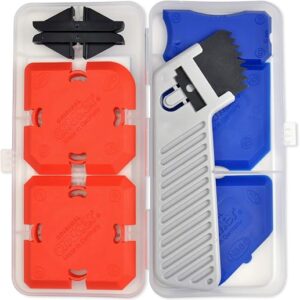 Cramer 40407 silicone caulking tool kit with five profiling tools two guides and a three blade sealant remover in a plastic storage case