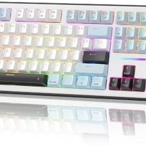 Redragon K771 keyboard wireless mechanical 108-key hot-swap board in blue and white