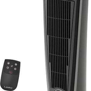 Lasko ceramic tower heater model 751320 in grey and black with remote control
