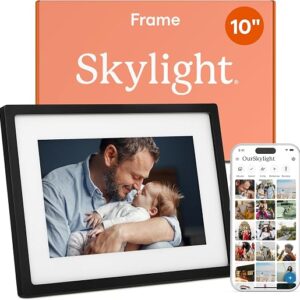Skylight digital picture frame 10-inch touchscreen WiFi photo frame in black