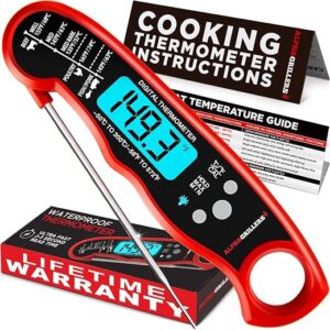 Alpha Grillers thermometer with folding probe and large digital display