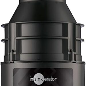 InSinkErator Badger 5XP garbage disposal unit in black and stainless with mounting plate