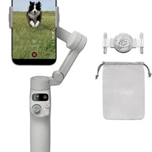 DJI Osmo Mobile 7 three axis smartphone gimbal stabilizer folded with built-in tripod