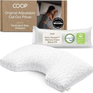 Coop Home Goods pillow Original Cut-Out adjustable queen memory foam for side sleepers