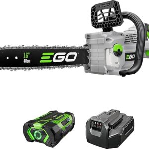 EGO chainsaw CS1611 cordless 16 inch bar with 56V battery and charger
