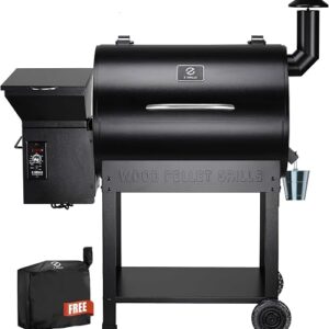 Z Grills pellet grill ZPG-7002B wood pellet smoker in black with 700 square inch cooking area