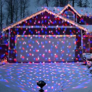 christmas light projector: PEIDUO rotating snowfall LED projector