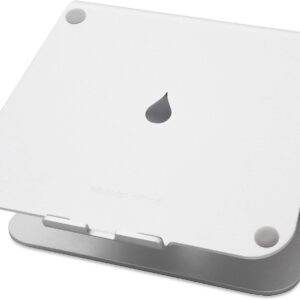 laptop riser for desk: Rain Design mStand one-piece aluminum laptop stand in silver