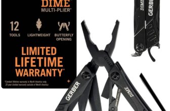 stocking stuffers for men: Gerber Dime 12-in-1 mini multitool in black