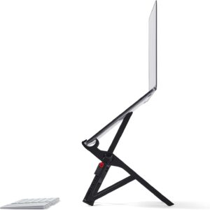 laptop riser for desk: Roost V3 portable folding laptop stand in black