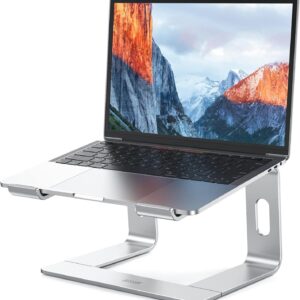 laptop riser for desk: BESIGN LS03 aluminum laptop stand in silver