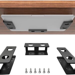 under desk laptop mount: IFCASE aluminum under desk shelf holder in black
