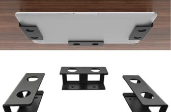under desk laptop mount: IFCASE aluminum under desk shelf holder in black