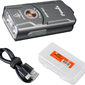 keychain flashlight: Fenix E03R v2.0 with white and red LEDs