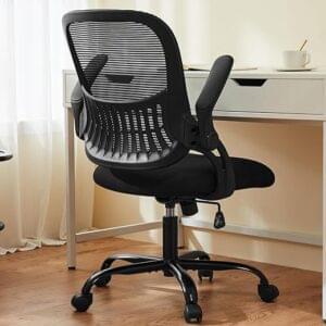 Sweetcrispy Mid-Back Office Chair review — best value ergonomic chair with flip-up armrests