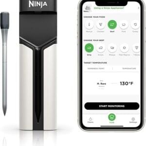 Ninja ProChef Wireless Thermometer WP100ME | Ninja ProChef Wireless Thermometer withstands 700°F and pairs with the ProConnect App for guided, no-guesswork cooking