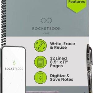 Rocketbook Core reusable smart notebook in gray, reviewed by SoftPickr