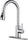 FORIOUS Kitchen Faucet with Pull Down Sprayer — Chrome, 1 Handle