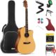 Donner DAG-1C Acoustic Guitar Bundle — 41 In Full Size, Cutaway