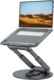 tounee Telescopic Laptop Stand — Sit-to-Stand Riser, 2.1-21 In, 360° Swivel Base, 22 lb, Gray