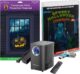 HoliScapes Reaper Brothers Halloween Window Projector Kit — 720p Projector, 9 AtmosFX Videos, 48 x 72 in Screen