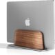 UPERGO Vertical Laptop Stand — Black Walnut and Aluminium, 0.7–1.5 In Slot
