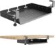 BYMECOST No Drill Under Desk Laptop Mount — Clamp-On Metal Shelf, 16.7 x 10.1 In, 44 lb