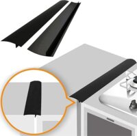 Linda's Essentials silicone stove gap covers black sealing gap between stovetop and counter