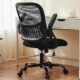 Sweetcrispy Mid-Back Ergonomic Office Chair — Mesh Back, Lumbar Support, Flip-Up Arms