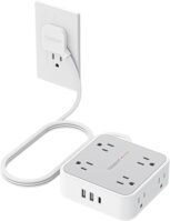 TESSAN Surge Protector Power Strip flat plug 8 outlets USB-C for dorm and office
